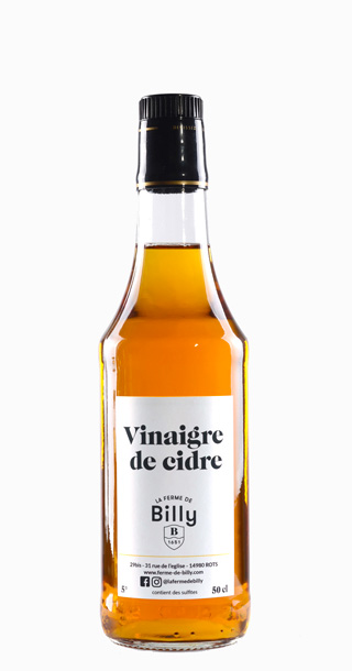 Vinaigre de cidre 50 cl (x6)  Domaine de Billy, boutique en Ligne